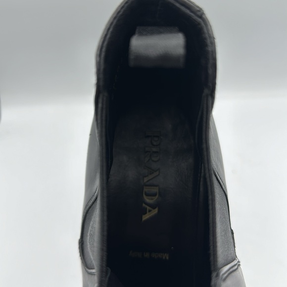 Prada Men’s Chelsea Half Boot Smooth Black Leather Size 12 UK / 13 US - Picture 7 of 10